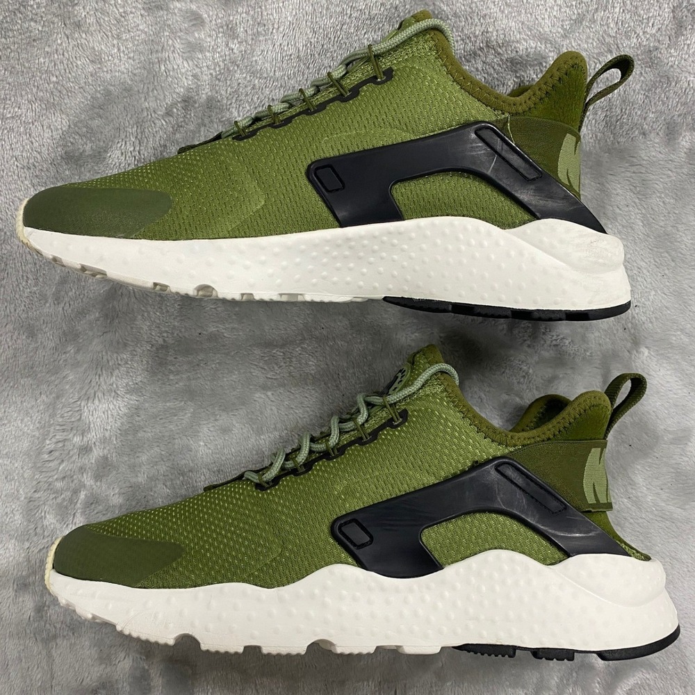 Nike Air Huarache Run Ultra Sneakers Women 8.5 Olive Green Running 819151-303